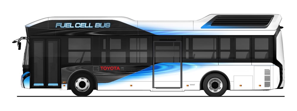 Toyota Fuel Cell Bus lateral