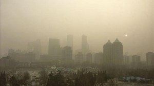 Gran contaminación sobre Pekin